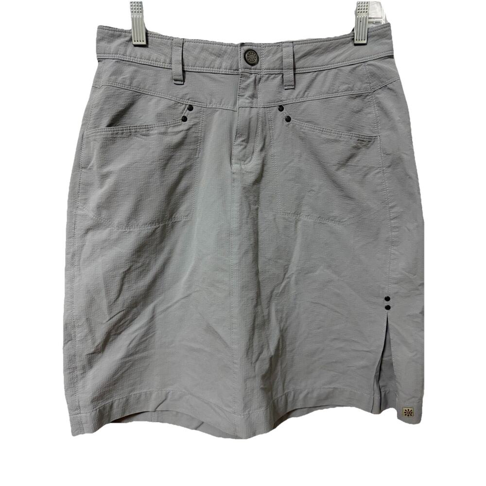 ROYAL ROBBINS Women’s Gray Midi Cargo Skirt Size 4